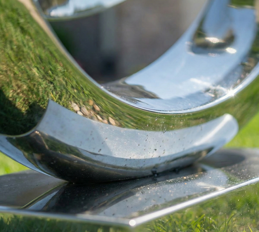 Abstract Interlocking Ring Sculpture - Modern Outdoor Statement