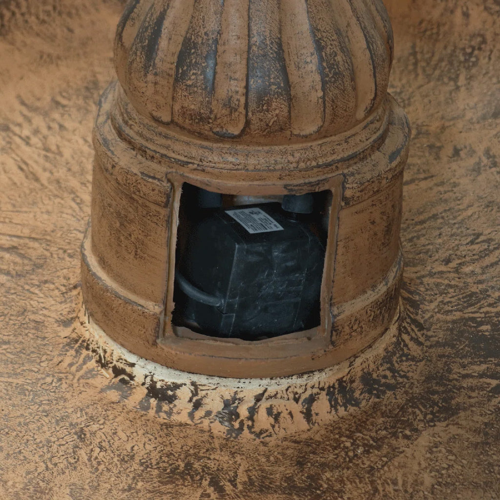 Classic 4-Tier Pineapple Finial Fountain - Elegant Water Feature