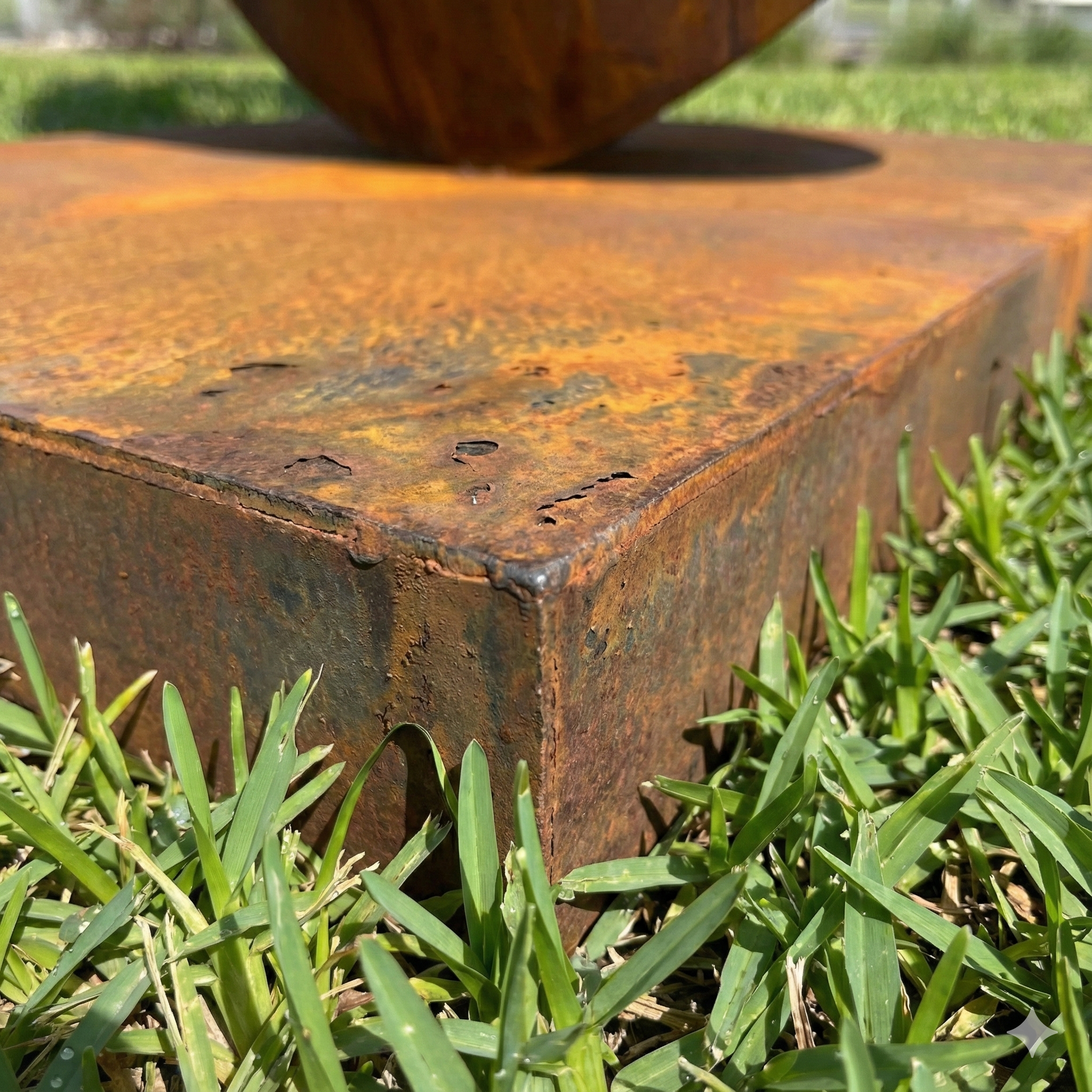 Large Abstract Corten Steel Garden Sculpture (76 Inches)
