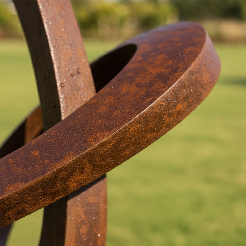 The Infinity Spiral – Large Abstract Metal Garden Sculpture (82")