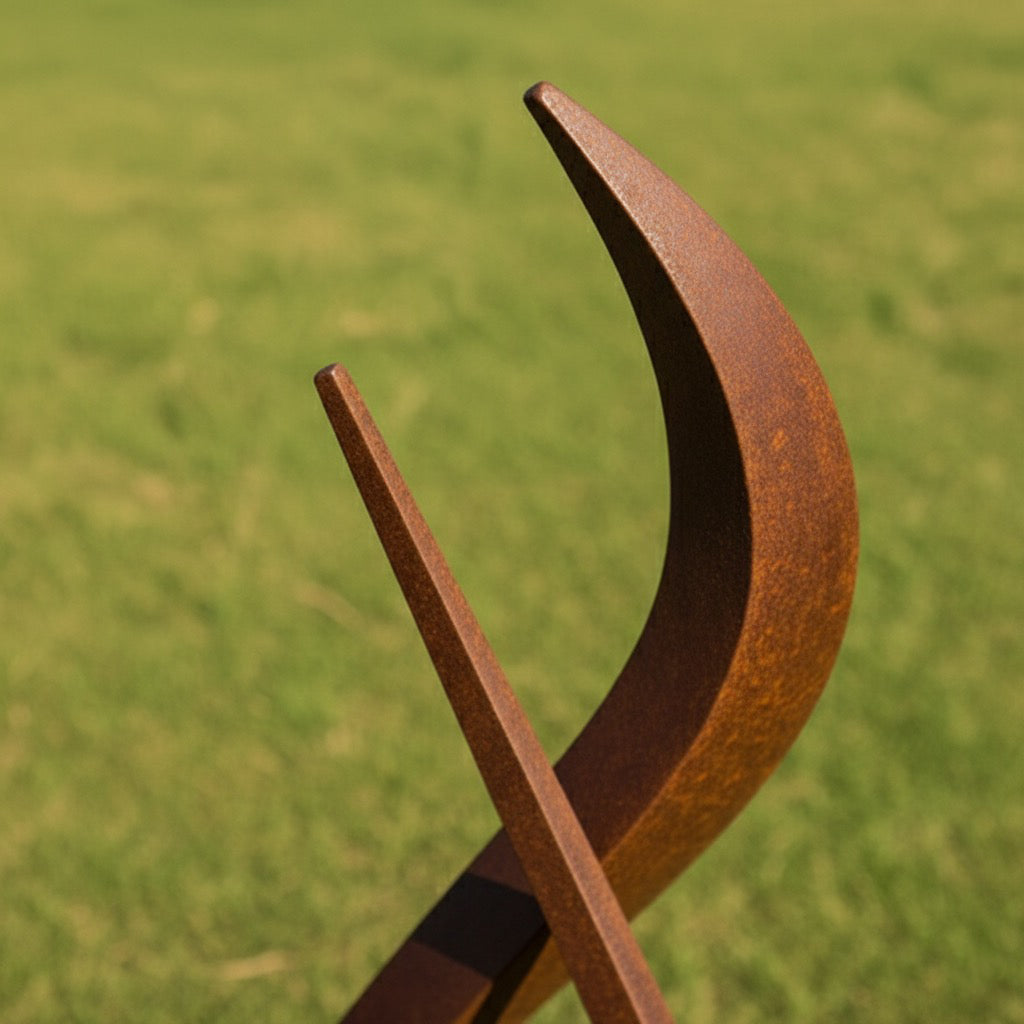 The Infinity Spiral – Large Abstract Metal Garden Sculpture (82")