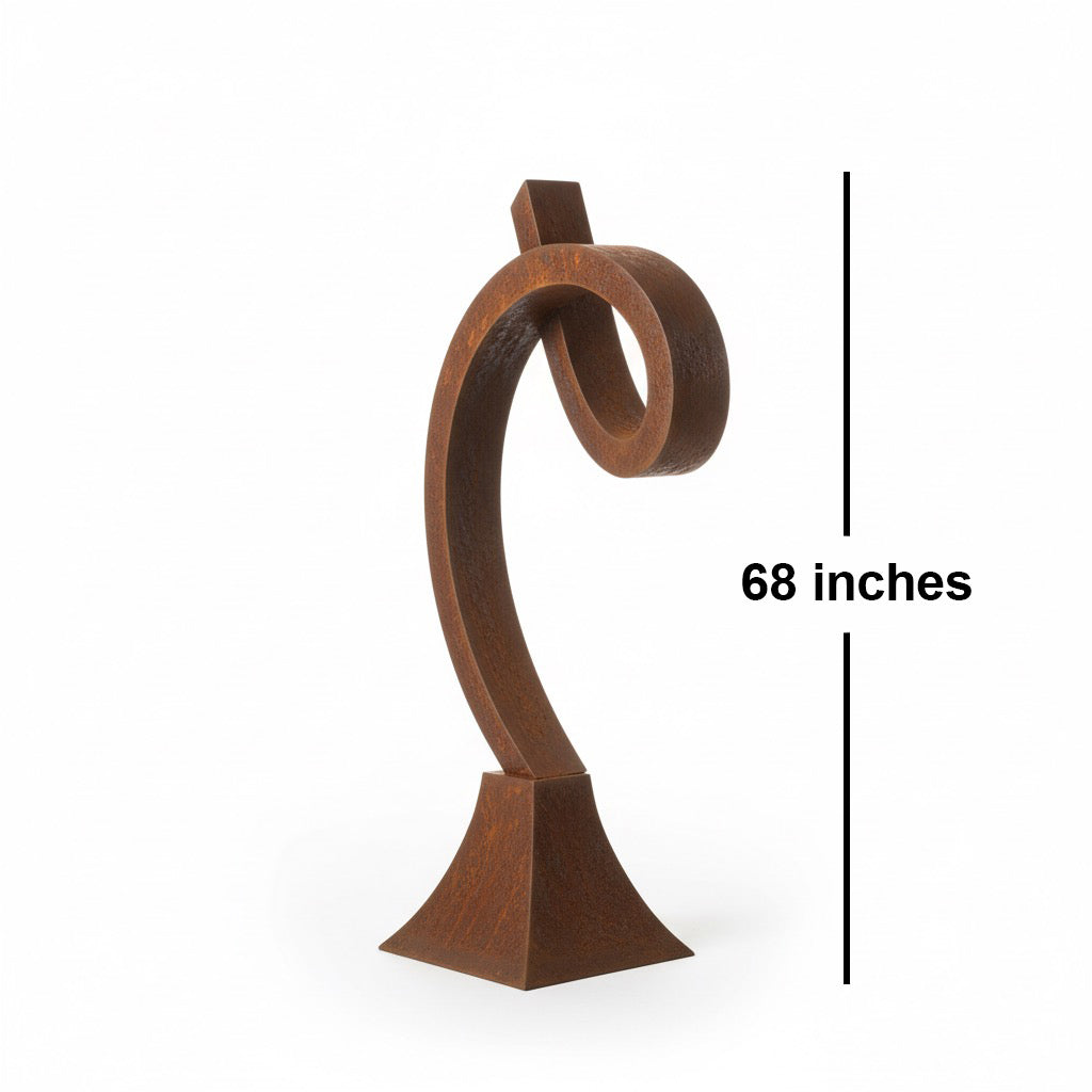 Contemporary Abstract Corten Steel Garden Sculpture - 68 Inches High