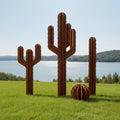 Modern Industrial Saguaro Cactus Sculpture - Desert Inspired Art