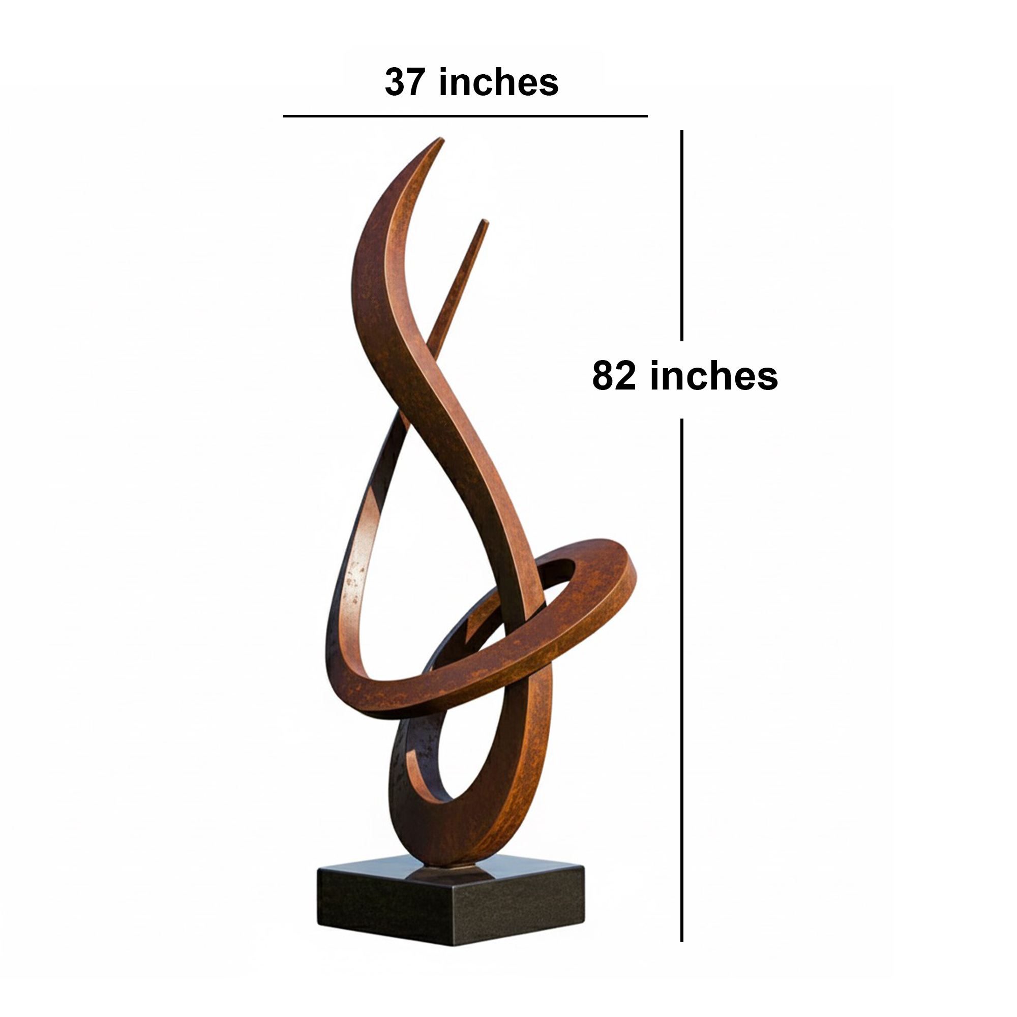 The Infinity Spiral – Large Abstract Metal Garden Sculpture (82")