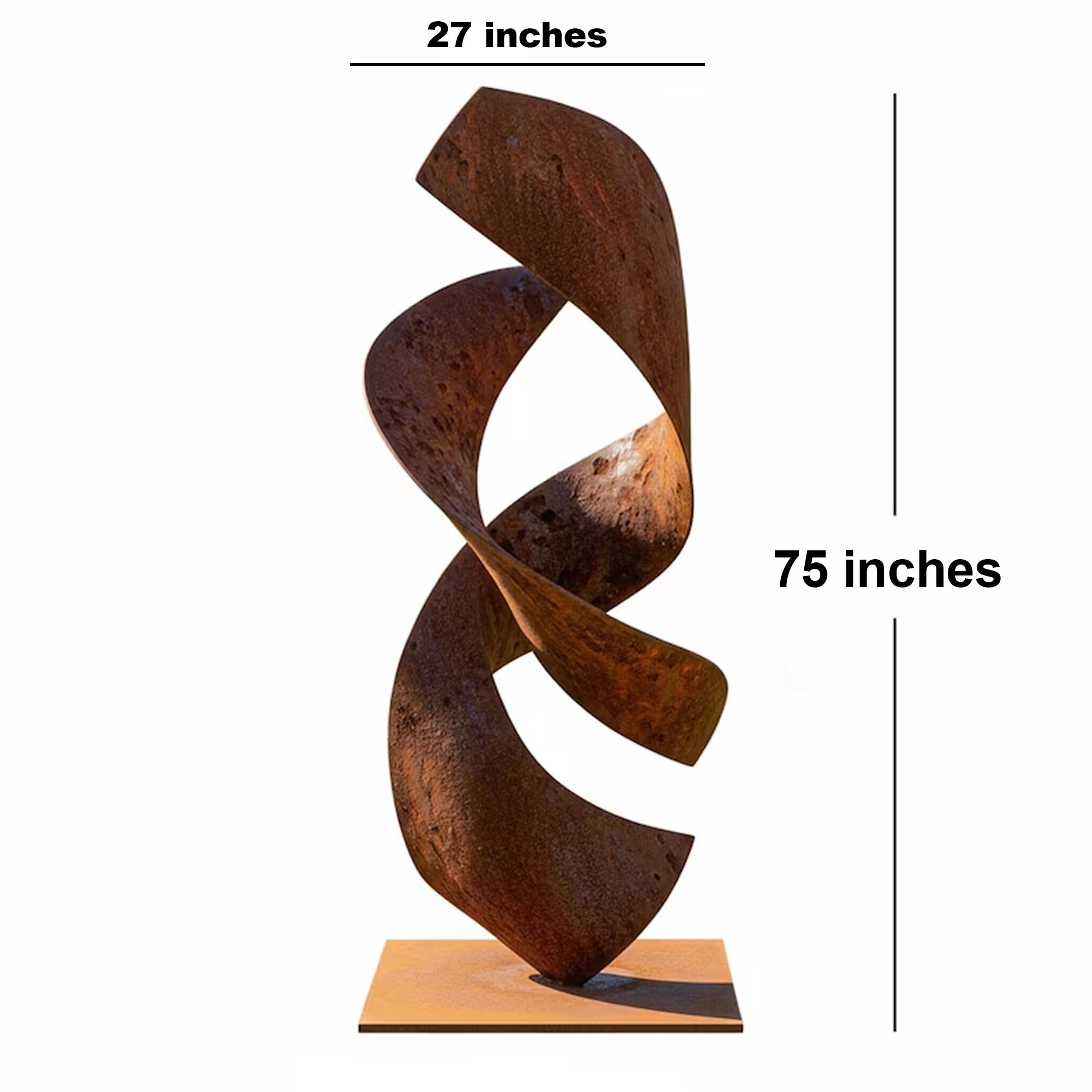 Modern Abstract "Helix Ribbon" Sculpture - Large Scale Art